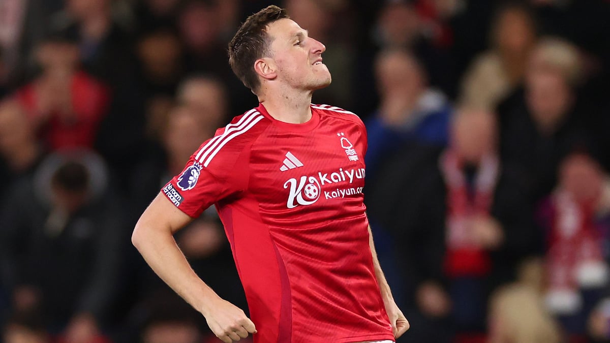 Chris Wood celebrates his goal from the spot against Ipswich.