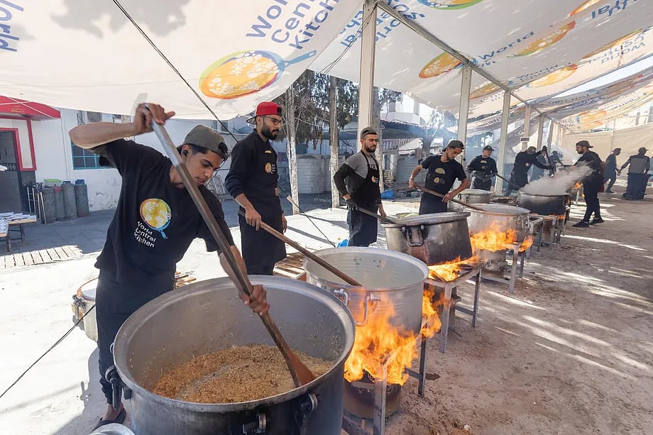 World Central Kitchen  : Workers of World Central Kitchen in Gaza