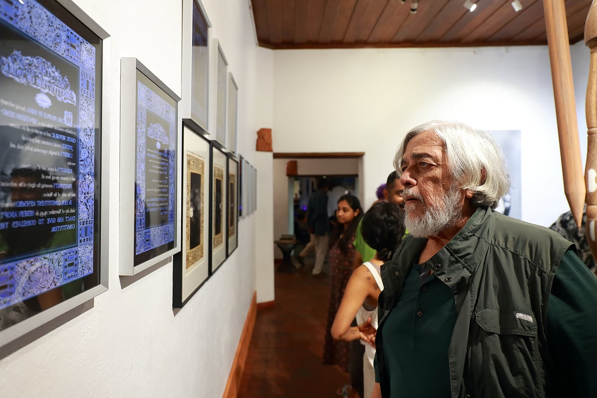 Saeed Mirza at the exhibition