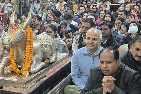 Manish Sisodia at Shree Mahakaleshwar Temple