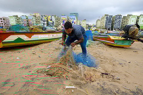 Aftermath of Cyclone Fengal landfall