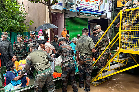 Aftermath of Cyclone Fengal landfall