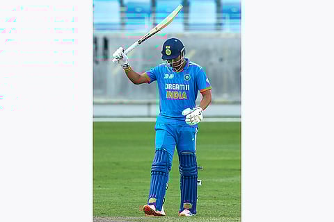 Asia Cup U-19 IND vs PAK: India's Nikhil Kumar celebrates his fifty runs