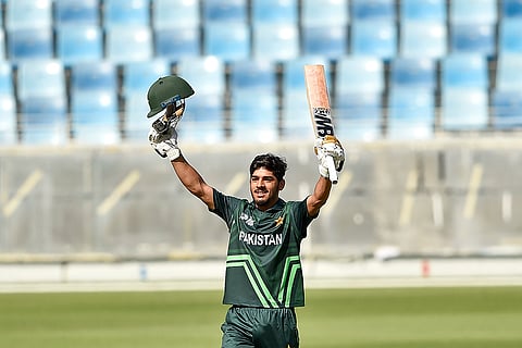 Asia Cup U-19 IND vs PAK: Pakistan's Shahzaib Khan celebrates his century
