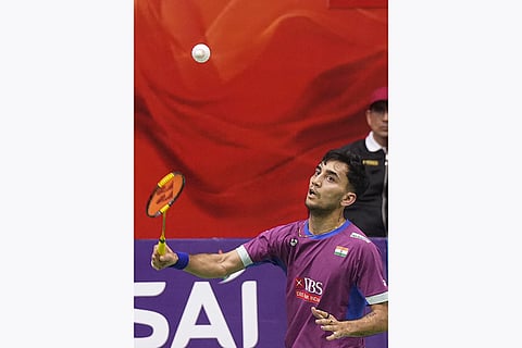 Syed Modi International 2024 Badminton: Lakshya Sen during a men’s singles match