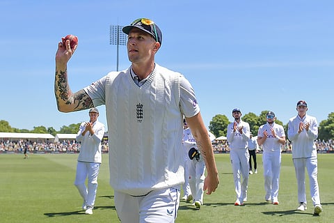 NZ vs ENG 1st Test: England's Brydon Carse gestures to the crowd after taking six wickets