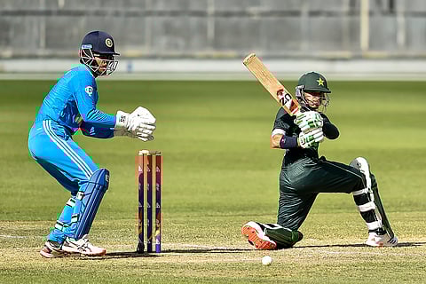 Asia Cup U-19 IND vs PAK: Pakistan's Usman Khan plays a shot
