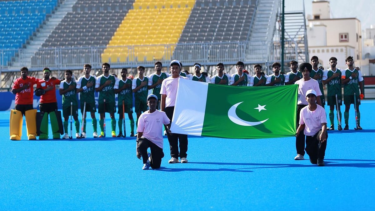X/AsiaHockey : Pakistan hockey team at the Junior Asia Cup 2024.