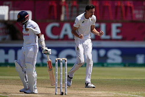 RSA Vs SL, 1st Test Day 4: South Africa's Marco Jansen celebrates after dismissing Sri Lanka's Vishwa Fernando
