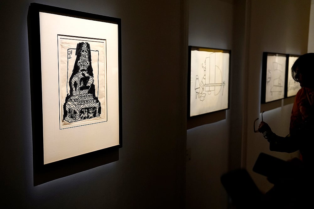 Gayatri Sinhas Memory Fields Exhibition: Artwork by M.F. Husain