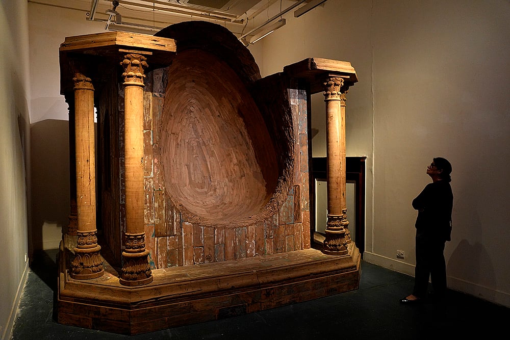 Gayatri Sinhas Memory Fields Exhibition: A sculpture by Sudarshan Shetty