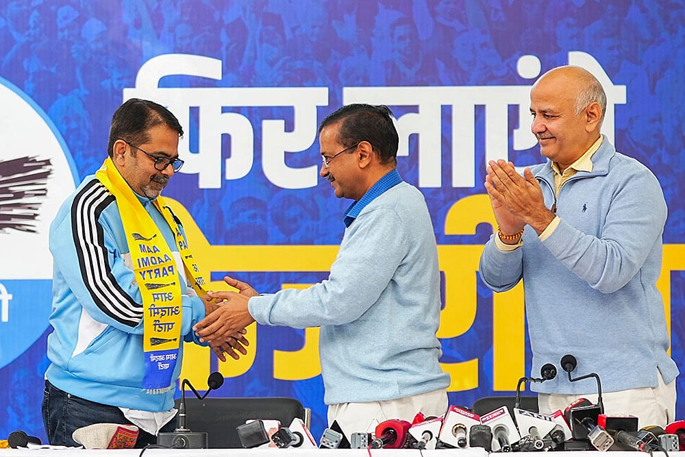 | Photo: PTI : Avadh Ojha joins AAP