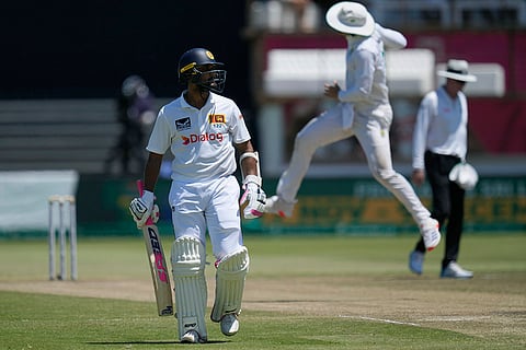 RSA Vs SL, 1st Test Day 4: Sri Lanka's Dinesh Chandimal leaves the field after being dismissed