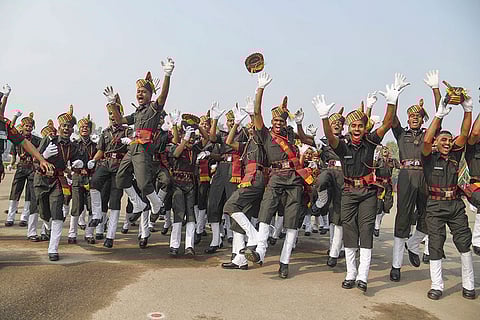 Agniveer soldiers passing out parade