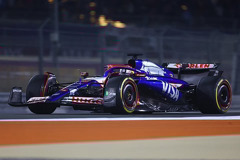 F1 Grand Prix of Qatar: Liam Lawson of New Zealand driving the (30) on track
