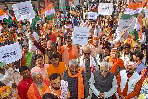 Protest over arrest of Chinmoy Krishna Das