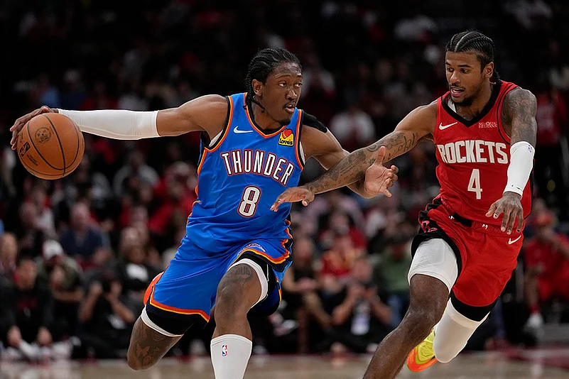 NBA Houston Rockets vs Oklahoma City Thunder Basketball photo gallery: Jalen Green