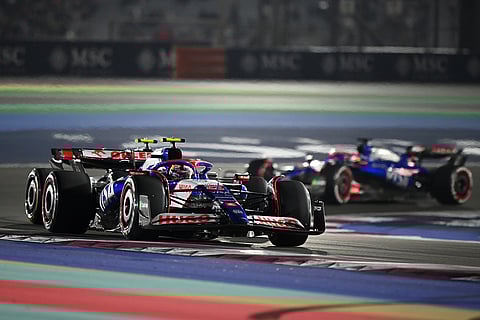 F1 Grand Prix of Qatar: Yuki Tsunoda of Japan driving the (22) leads the race
