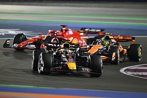 F1 Grand Prix of Qatar: Max Verstappen leads Lando Norris