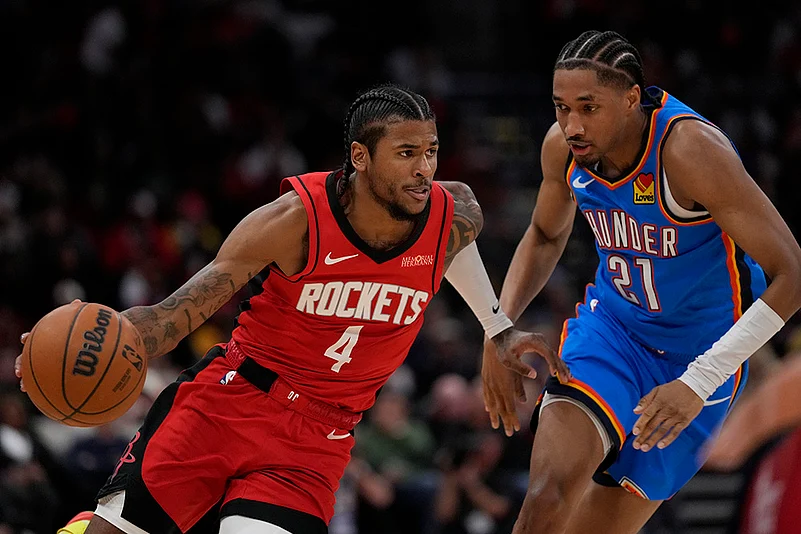 NBA Houston Rockets vs Oklahoma City Thunder Basketball photo gallery: Jalen Green