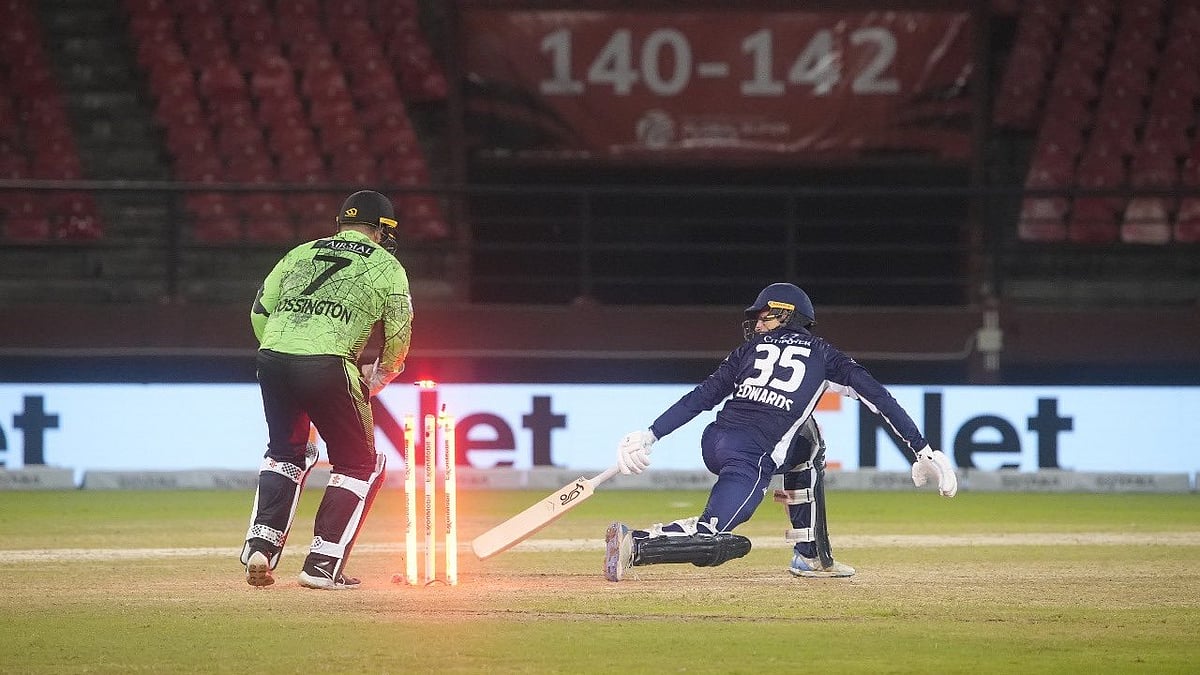 X/lahoreqalandars : Lahore Qalandars in action during the GSL 2024.