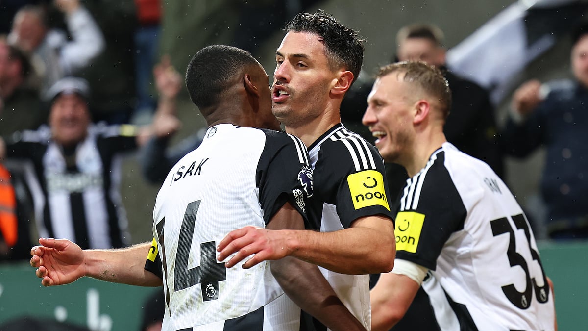 Fabian Schar celebrates after scoring against Liverpool