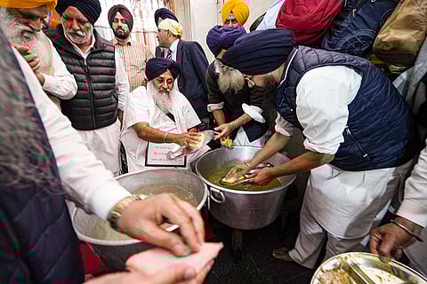 Sukhbir Singh Badal at Golden Temple