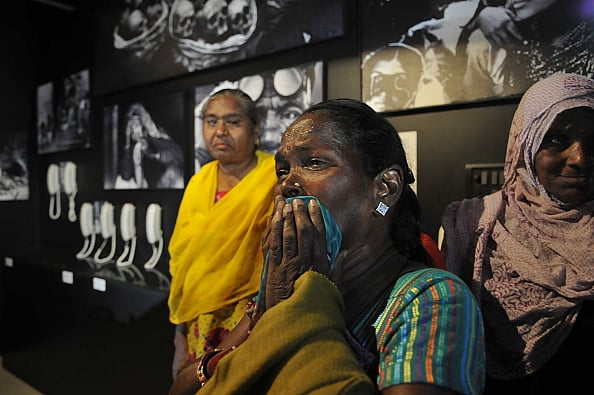 Photo: Getty  : At the opening of the Remember Bhopal Museum in 2014