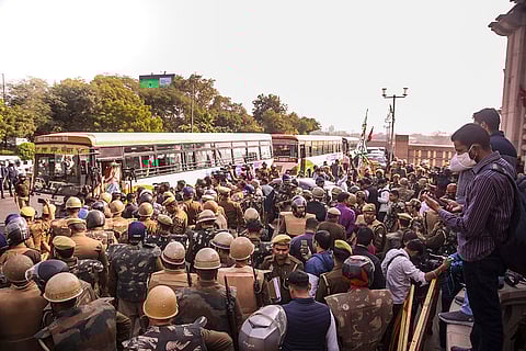 Farmers Protest: Police detain farmers in Noida