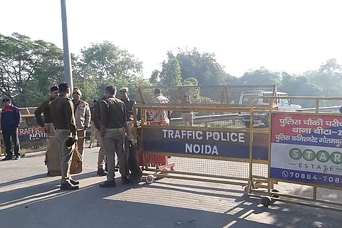 Farmers Protest: Police stand guard at Greater Noida zero point