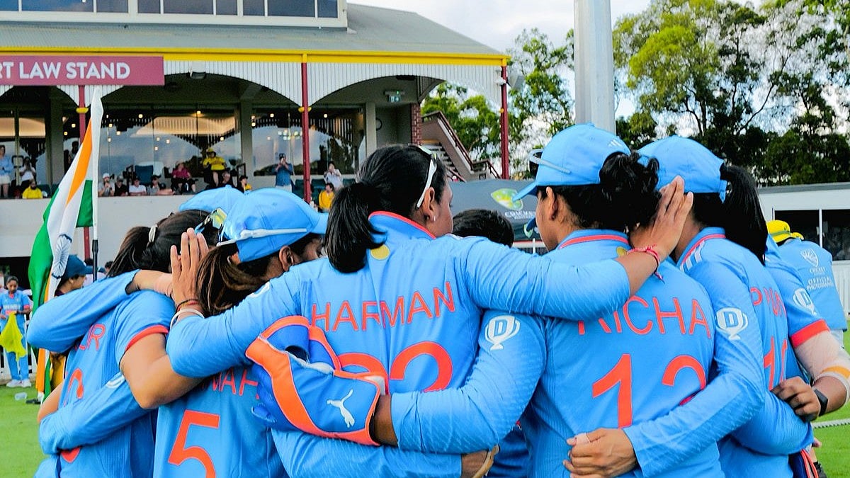 Photo: X | BCCI Women : India women's national cricket team during the first ODI against Australia in Brisbane.