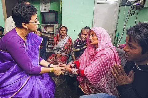 Vasant Vihar school student death: Atishi met victims's family