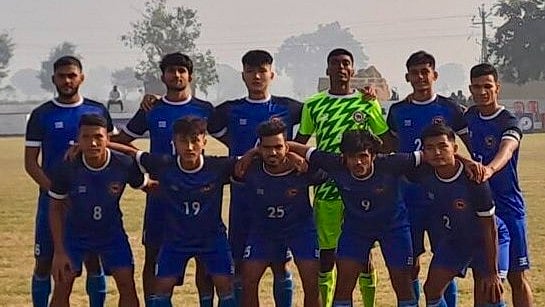Photo: X | Indian Football Team : Delhi team in Santosh Trophy 2024.