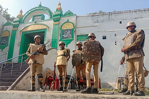 Security amid Friday prayers in Sambhal