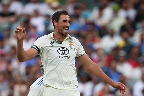 IND Vs AUS 2nd Test Day 1: Australia's Mitchell Starc celebrates the wicket of India's Ravichandran Ashwin