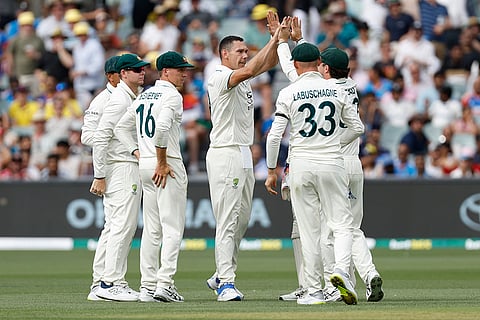 IND Vs AUS 2nd Test Day 1: Australia's Scott Boland celebrates after the dismissal of India's captain Rohit Sharma