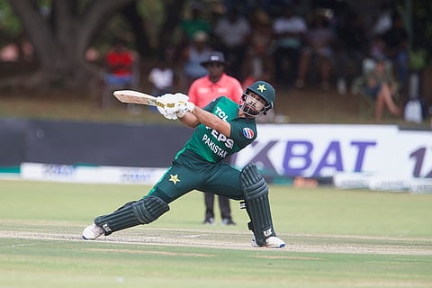 ZIM Vs PAK, 3rd T20I: Pakistan's Qasim Akram at the wicket