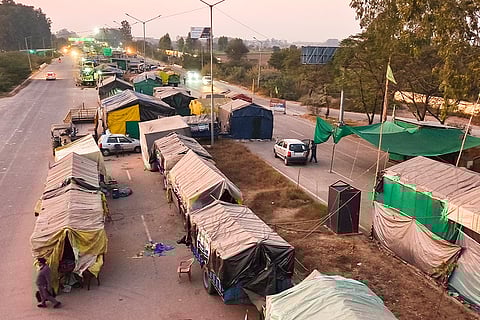 Farmers at Shambhu border Before March