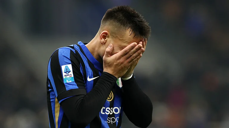 Lautaro Martinez in action for Inter against Parma - null