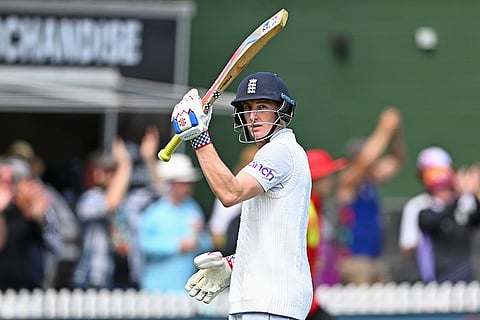 NZ vs Eng 2nd Test Day 1: England's Harry Brook gestures to the crowd as he leaves the field after he was dismissed