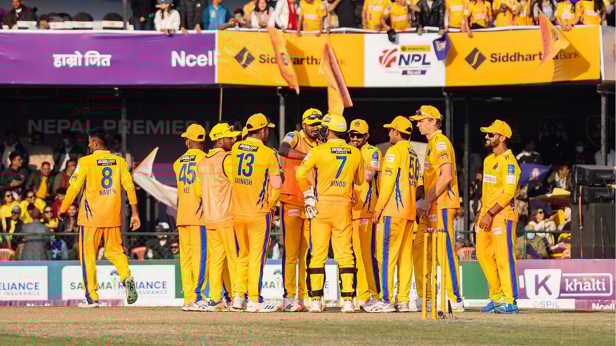 X/Sudurpaschim Royals : Sudurpaschim Royals in action at the the Nepal Premier League.