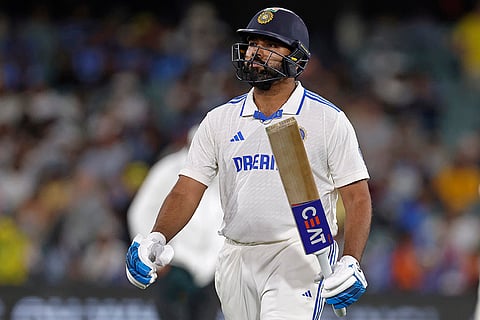 IND Vs AUS 2nd Test Day 2: India's captain Rohit Sharma walks off the field after losing his wicket