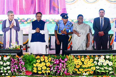 Prez laid foundation for 3 railway lines in Odisha
