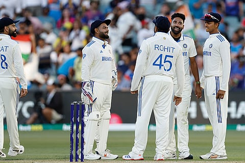 IND Vs AUS 2nd Test Day 2: India's Mohammed Siraj celebrates after the dismissal of Australia's Mitchell Starc