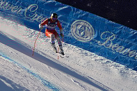 FIS Alpine Ski World Cup: Switzerland's Justin Murisier skis