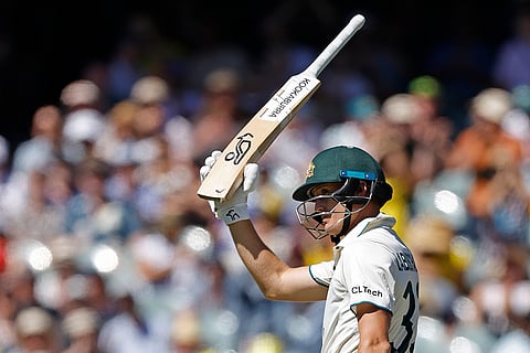 IND Vs AUS 2nd Test Day 2: Australia's Marnus Labuschagne celebrates scoring fifty runs