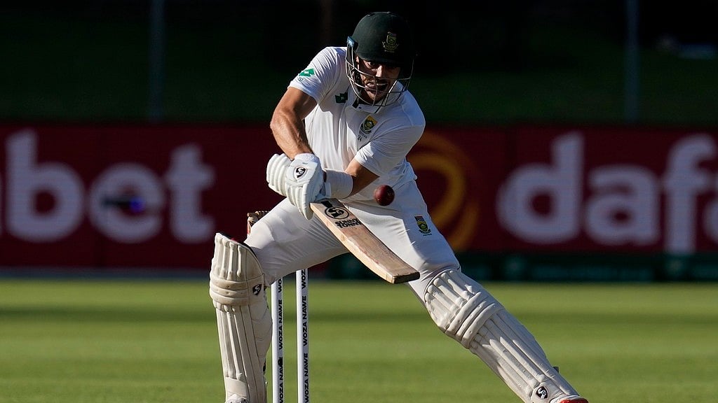 AP : Tristan Stubbs plays a reverse scoop during the third day of the second Test between South Africa and Sri Lanka at St George's Park.