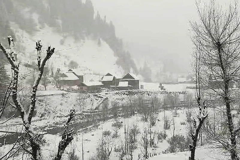 Snowfall in J-Ks Kupwara