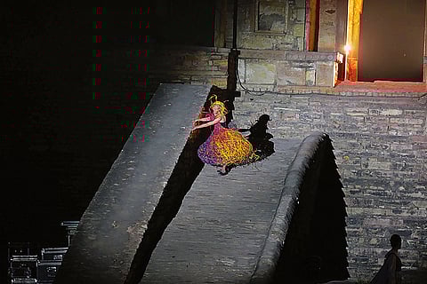 One of the sequences from the performance night at the Gwalior Fort