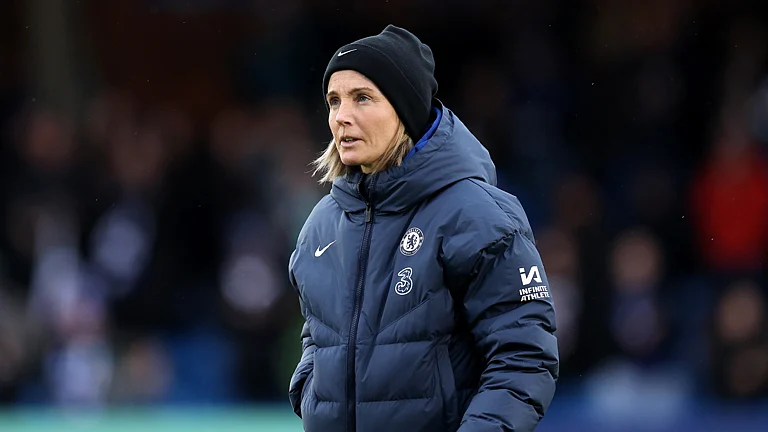 Sonia Bompastor during Chelsea's 4-2 win over Brighton - null